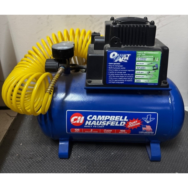 Campbell Hausfeld Quiet Operation 2 Gallon Air Compressor- Like New!