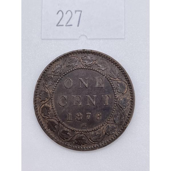 1876H Canadian Large One Cent