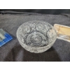 Image 4 : Cut Crystal Bowl with Art Deco Trivet Tray and Chestnut Tools Cheese Knives and Markers