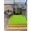 Image 1 : Large Stainless Steele Soup Pot & Cutting Boards