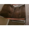 Image 2 : Two Vintage Chrome Chairs w/ Corduroy Upholstery and Leather Arm Straps 27 W, 29 D, 26.5 T 