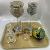 Image 1 : Decorative Glass Collection - Chalices, Candle Holder & More 
