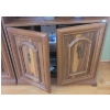 Image 2 : Vintage Wooden Cabinet w/ Glass Shelving (30W, 16D, 78T) Not Including Contents, Door Pull Loose