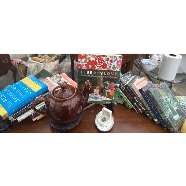 Book & Tea Time! W/ Hand Carved Inuit Frog