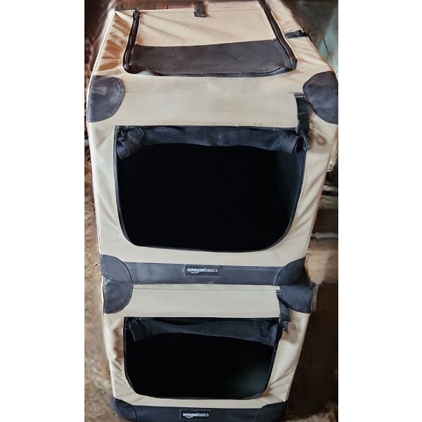 Pair of Amazon Basics Nylon  Pet Crates 18 W, 26 D, 18 T 