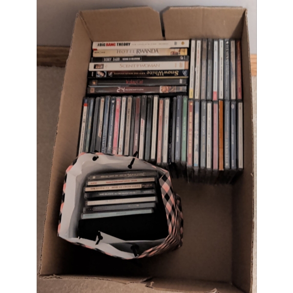 Mixed Media Collection - Assorted DVD's & CD's w/ Compact Disk Mini Binder