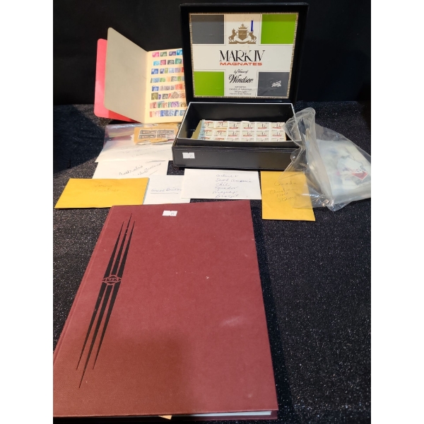 Stamp Books w/ Stamps From: British Isles and Europe, Envelopes w/ Stamps From Various Countries 