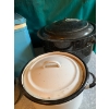Image 4 : Vintage Coleman Cooler, bread box, tea kettle, enamel pot and canner