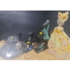 Image 1 : Metalware- Tray 12" Diameter, Blue Mountain Horses: Blue 11 W, 9 T, Green 9.5 W, 14 T, Doll 16.5 T