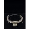 Image 2 : 2ct Radient Cut Moissanite Set with 16 Round Cubic Zirconia 925 Silver Ring - Size 9