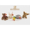 Image 1 : Vintage Collectible Plush Toys Ty Beanie Babies Brown Bear, Beige Rabbit, Gray Koala, Brown Dog 1990