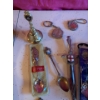 Image 2 : Lot of Collector Spoons, Spoon Rack, Bells and Vintage Keychains