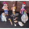 Image 1 : International Souvenir Dolls 16T w/ Corn Husk Old Lady & Assorted Figurines