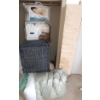 Image 1 : Large Assortment Of Blankets & Sheets For Queen Sized Bed , Clothing Wicker Hamper, Cube Shelf, Lam