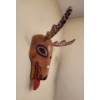 Image 2 : Painted Wooden Deer Mask 16 W, 14 T 