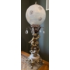 Image 2 : Stunning Ornate Cherub Crystal Lamp w/ Brass & Marble Base - 30T 