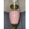 Image 2 : Pink Glass Swag Rose Hanging Lamp w/Shade
