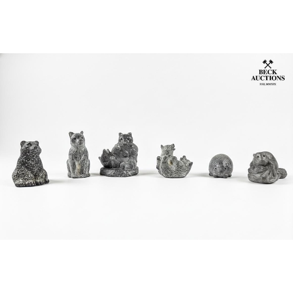 Wildlife Soapstone Sculptures, Wolf Originals and Made in Canada Pieces