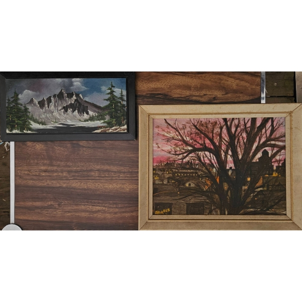 Vintage Paintings, 13.5x7 and 16x13
