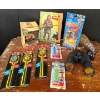 Image 1 : PEZ Collectibles, Binoculars (7x50), Bruce Lee Titans Collectible Figure, Vtg Frontier Scout Book