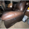 Image 2 : Leather Reclining Sofa - 54x29x33 Loveseat