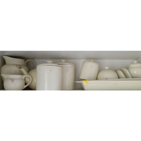 Beige Casa Elite Kitchenware: Pitcher, Teapot, Canisters and More!