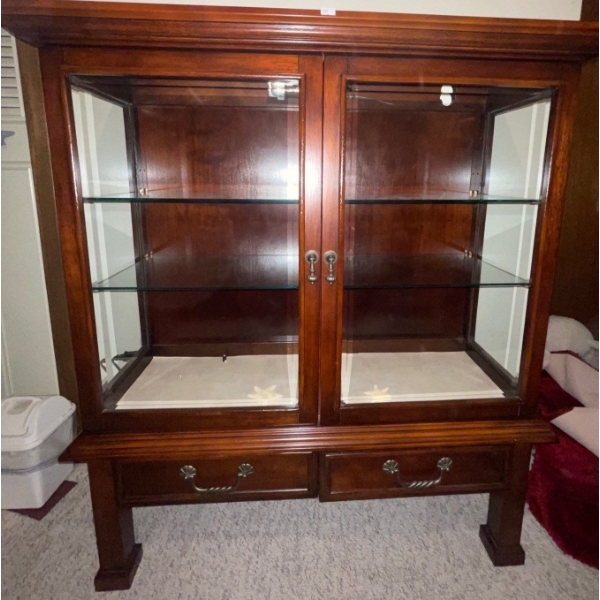 One of A Kind Mahogany Display Cabinet 29x17x33