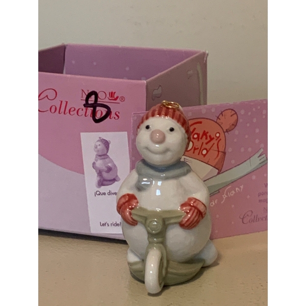  NAO By LLADRO 'Lets Ride' Porcelain Snowman - 3T 