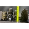 Image 11 : Hand Carved Black Obsidian Aztec Statues- Mexican Made