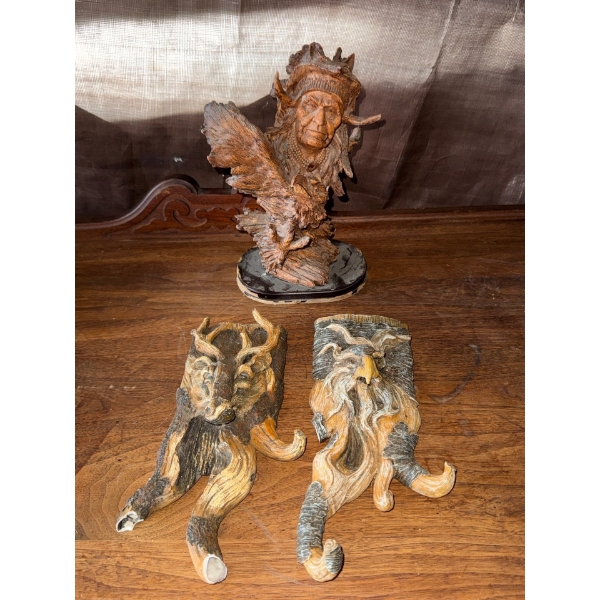 Faux Wood Indigenous Carvings 10T