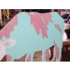 Image 11 : Fun 2 Sided Cow on Wheels! - Anastasia by Maureen Harvey ( 50"H x 60"W x 18"D)