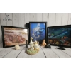 Image 2 :  Collection Of Framed Animal Art Prints And Several Small Animal Figurines , Wild Life Decorative