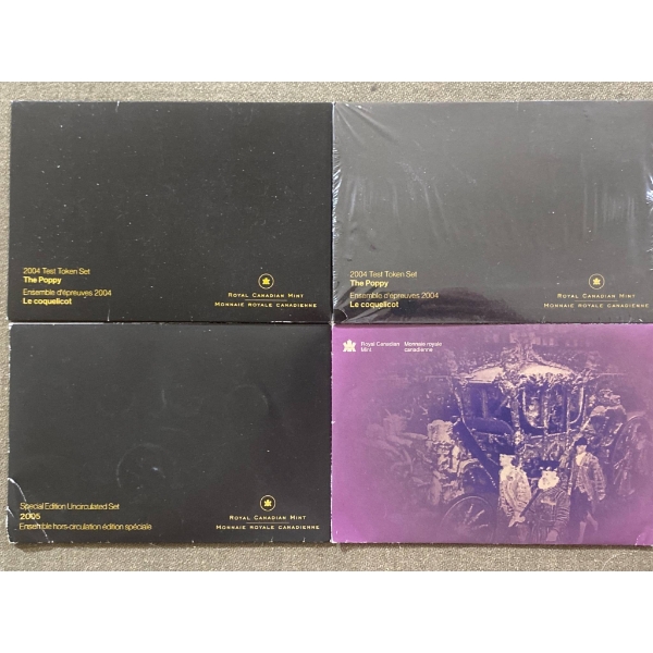 Royal Canadian Mint Test Token and Coin Sets with Certificates