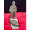 Kimayeaina Seal Hunt Inuit Soapstone Carving 8H