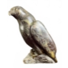 Image 8 : 4 Carved Stone Sculptures: Pyramid, Mask, Buffalo, Hawk