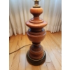 Image 2 : Vintage Table Lamps with Wooden Bases and Fabric Shades, 27 Inches Tall
