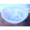 Image 1 : White Glass Bowl with Swirled Design