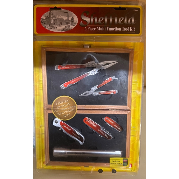 Sheffield Six-Piece Multifunction Tool Kit in Original Packaging