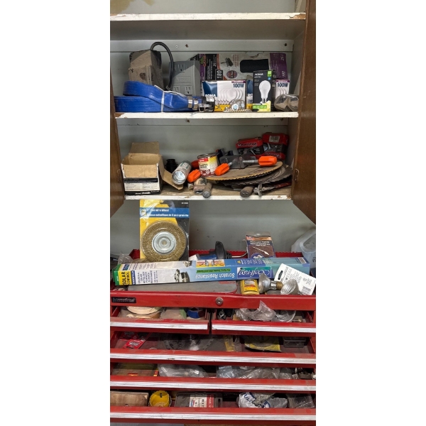Misc. Shop Tool Collection Incl. Metal Tool Box, New Hose and Much More 