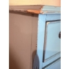 Image 2 : Four-Drawer Wood Chest with Blue Painted Finish
