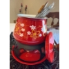 Image 4 : Vintage Fondue Set w/ Decorative Square Plate & More