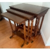 Image 3 : Antique Nest Of 3 Georgian Style Mahogany Nesting Tables(3) 24x12x28