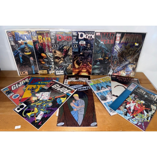 Collection Of DC & Marvel Comics Books - GI jOE The Demon Batman Spider Man & More