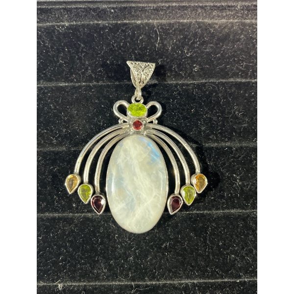 Multi Coloured Stones Pendant