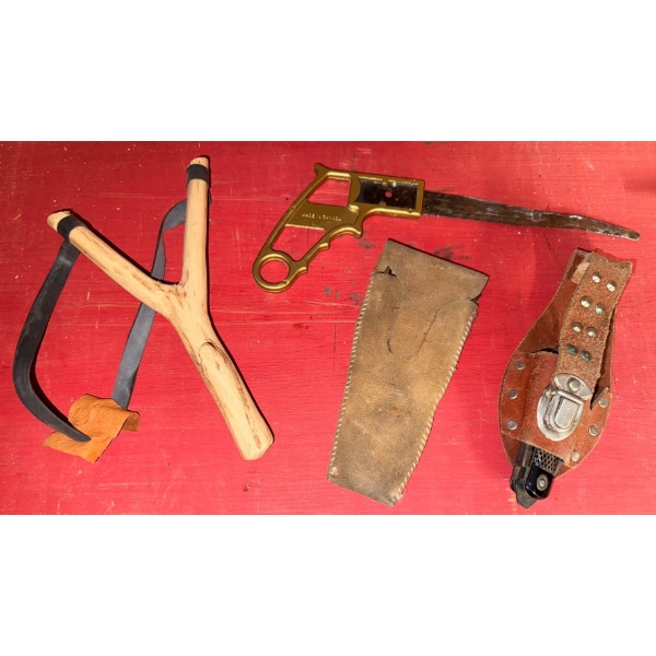 Vintage Hacksaw, Multi-Tool, Sling Shot & More