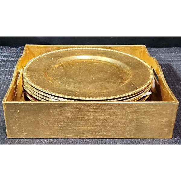 Red & Gold Charger Plates