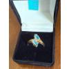 Image 1 : Yellow Gold 10K Stamped Ring, Blue Stones, Weighs 3.00g 