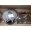 Image 4 : Blown Glass Paperweights Tallest: With Pink Flowers 4 T and Glass Bowl 