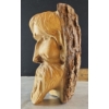 Image 12 : "Little Cowboy" and "Prairie Girl" by Vel Miller, Carved Wooden Head Sculpture and Wooden Level