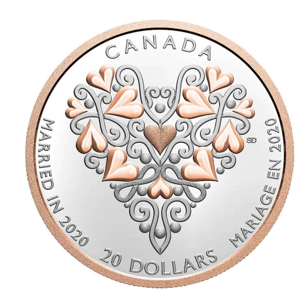 2020 $20 Best Wishes on Your Wedding Day - Pure Silver Coin
